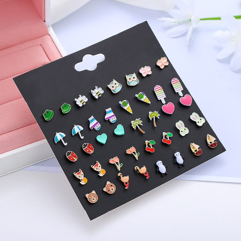 Insect Plating Alloy Artificial Gemstones Earrings Ear Studs display picture 2