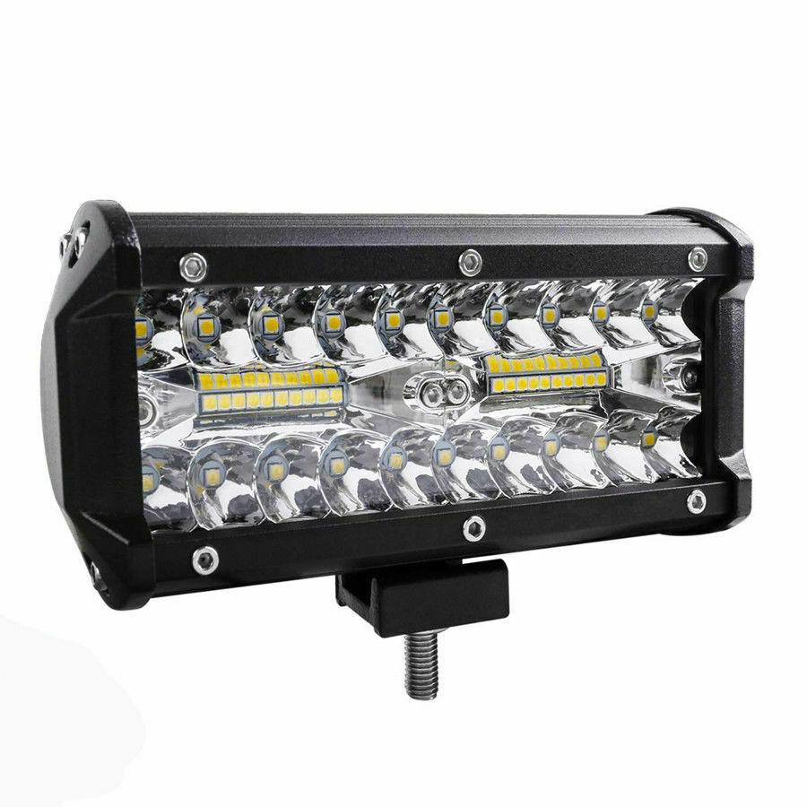 Transfronterizos para tres filas de 7 pulgadas 400w lámpara de trabajo de lámpara de barra delantera del techo del automóvil todoterreno
