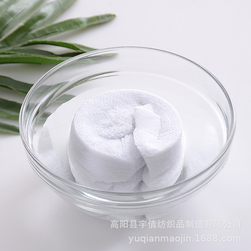 压缩白方巾