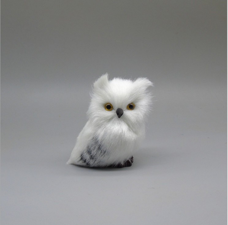 静态模型仿真猫头鹰 哈利波特 圣诞节礼物礼品圣诞树装饰挂件配件