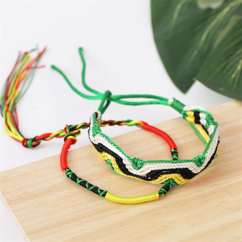 Bohemian Trend Color Rope Multilayer Hand-woven Bracelet Set For Women display picture 4