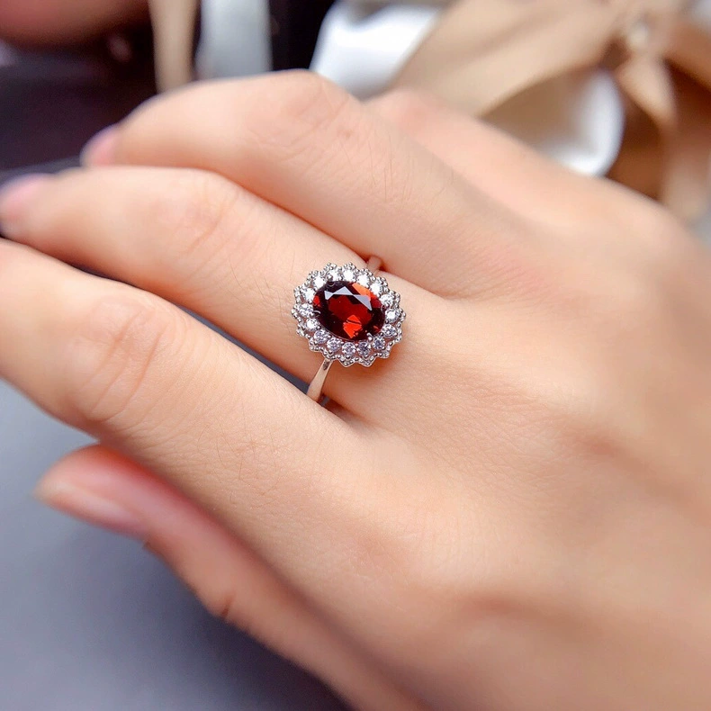Реалистичное кольцо с ruby одного размера, модный подвес, ожерелье, цепочка, набор, украшения, инкрустирован diamonds