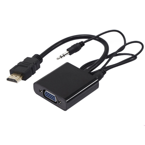 HDMI to VGA with audio power supply conversion cable HD cable HDMI to VGA adapter cable connector conversion cable