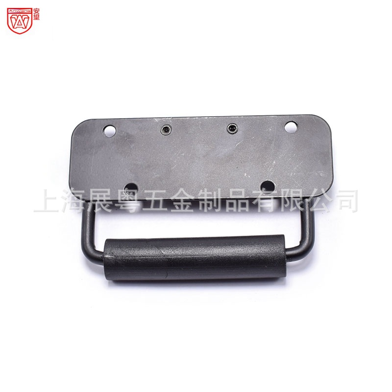 Amwang hierro negro resorte plegable mango caja de herramientas móvil mango caja de madera anillo mango caja de equipos industriales mango