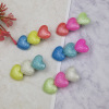 Children's hairgrip, rainbow resin, hair accessory heart shaped, new collection, suitable for import