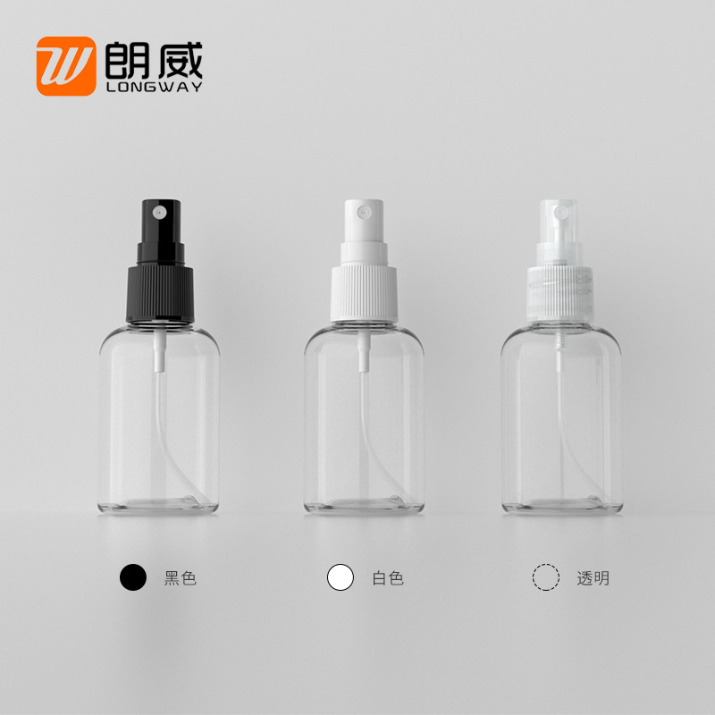 50ml botellas de spray transparentes cortas botellas de plástico botellas de rocío al por mayor botellas de PET botellas de spray