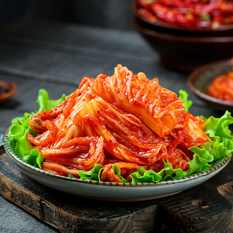 韩式泡菜韩国辣白菜腌制下饭菜韩式酸菜整颗泡菜1kg/袋【郝家记】|ru