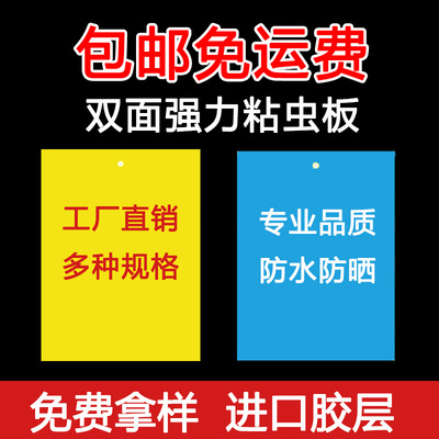 包邮双面粘虫板诱虫板沾虫黄板蓝板果园大棚茶叶飞虫蚜虫蓟马厂家|ru