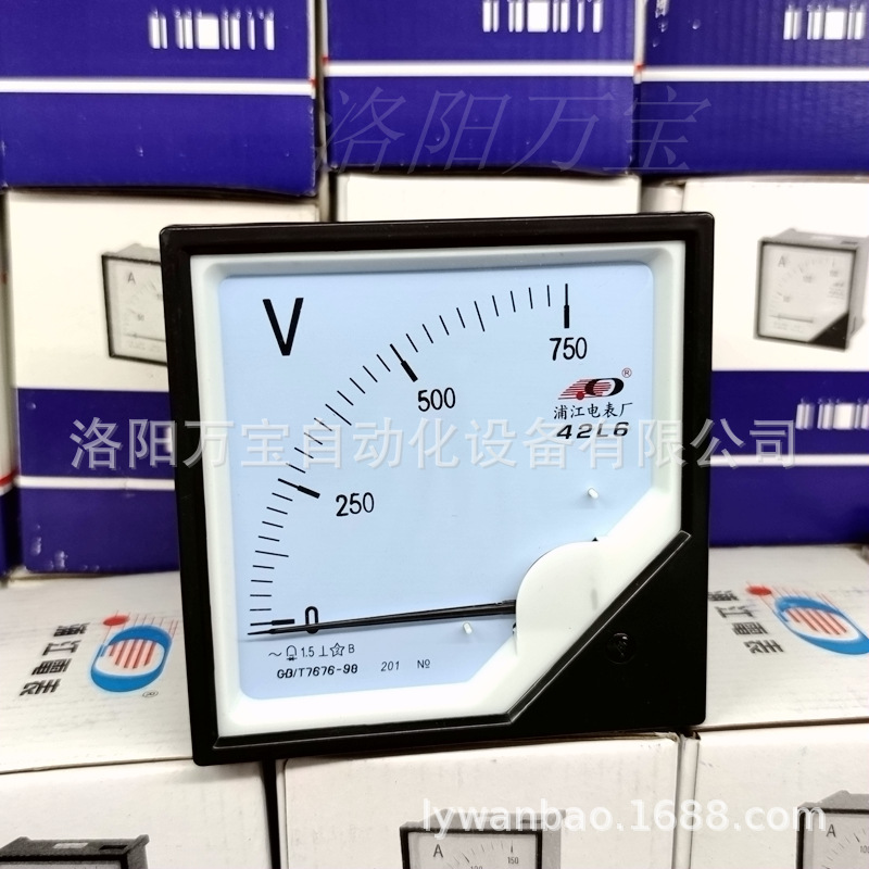 中频机械指针交流电压表头42L6 750V尺寸120*120mm