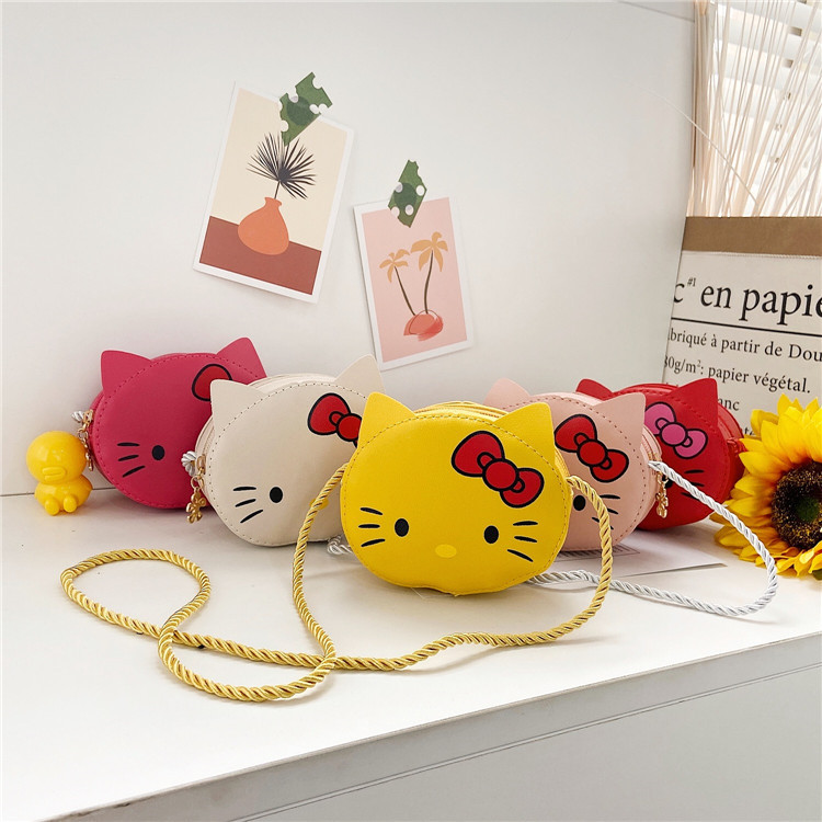 Kid's Small Pu Leather Cartoon Cute Cylindrical Zipper Crossbody Bag display picture 8