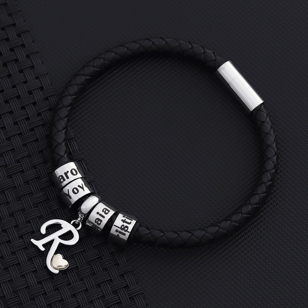 Mode Lettre Acier Inoxydable Bracelets Acier Inoxydable Bracelets display picture 5