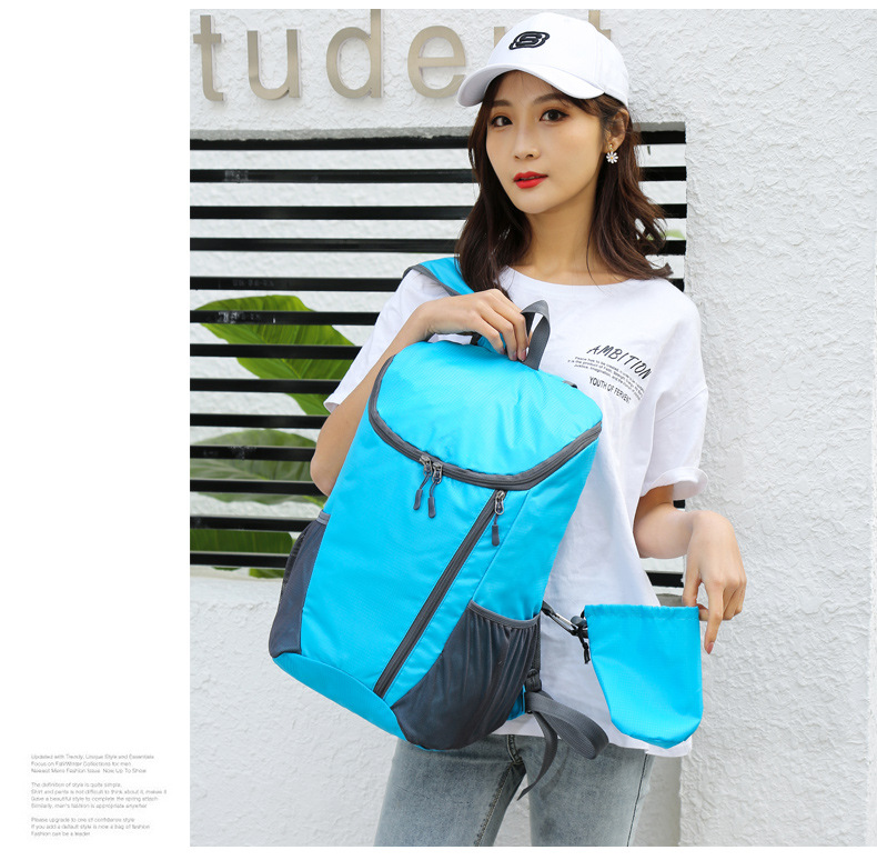 Sports Solid Color Square Zipper Functional Backpack display picture 4