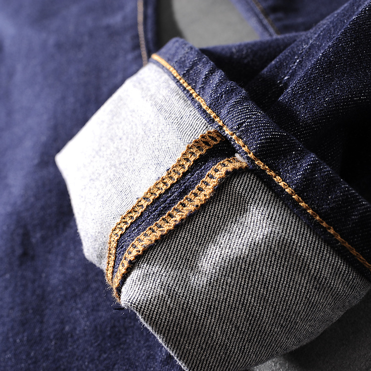 D. STRANIK autumn/winter American heavy texture blue dyed men's jeans young men's trousers DS1275 34