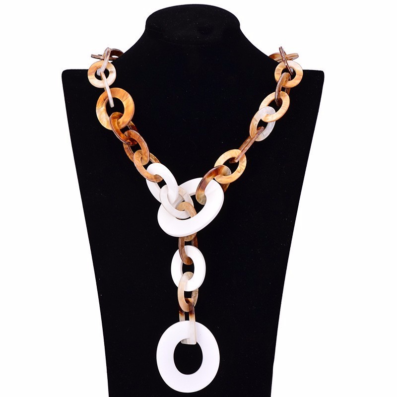 Geometric Pattern Retro Bohemian Classic Style Geometric Resin Women's Necklace
