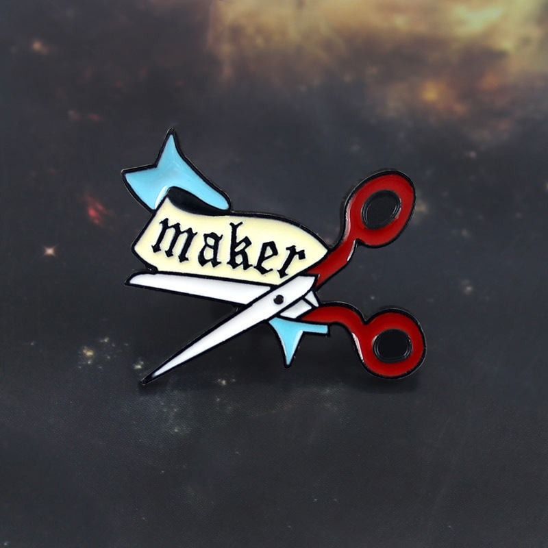 Cartoon Style Pin Geometric Letter Heart Shape Alloy Enamel Unisex Brooches display picture 2