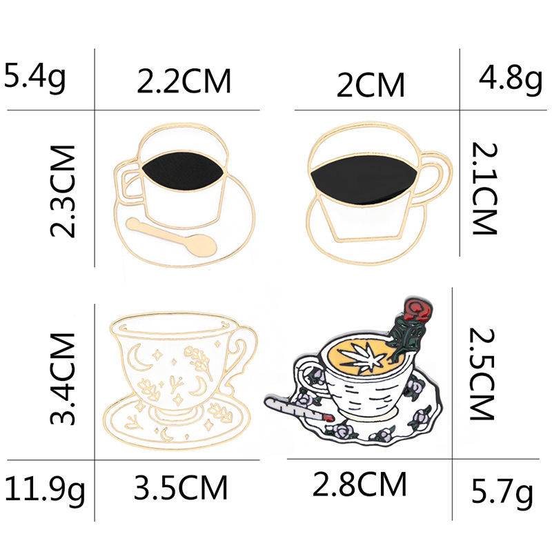12g Weight No Inlaid Inlay Material Brooches Classification Anniversary, Business, Travel Occasion Alloy Material Cup Pattern Unisex Gender Simple Style Style Simple Style Pin Cup Alloy No Inlaid Unisex Brooches 无