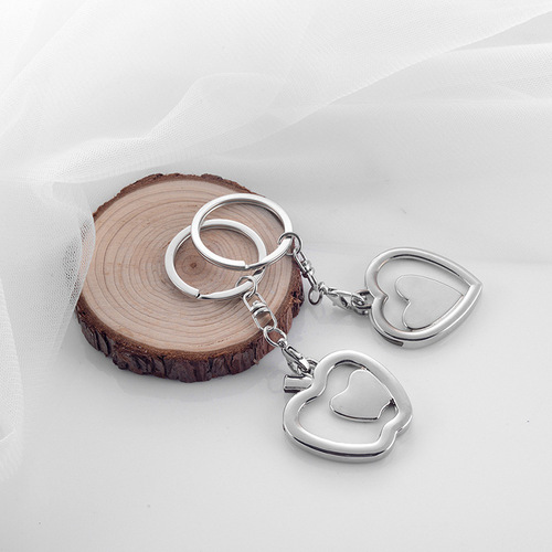 Personalized metal mini photo frame keychain, small gift for wedding photo studio advertising, laser customizable LOGO