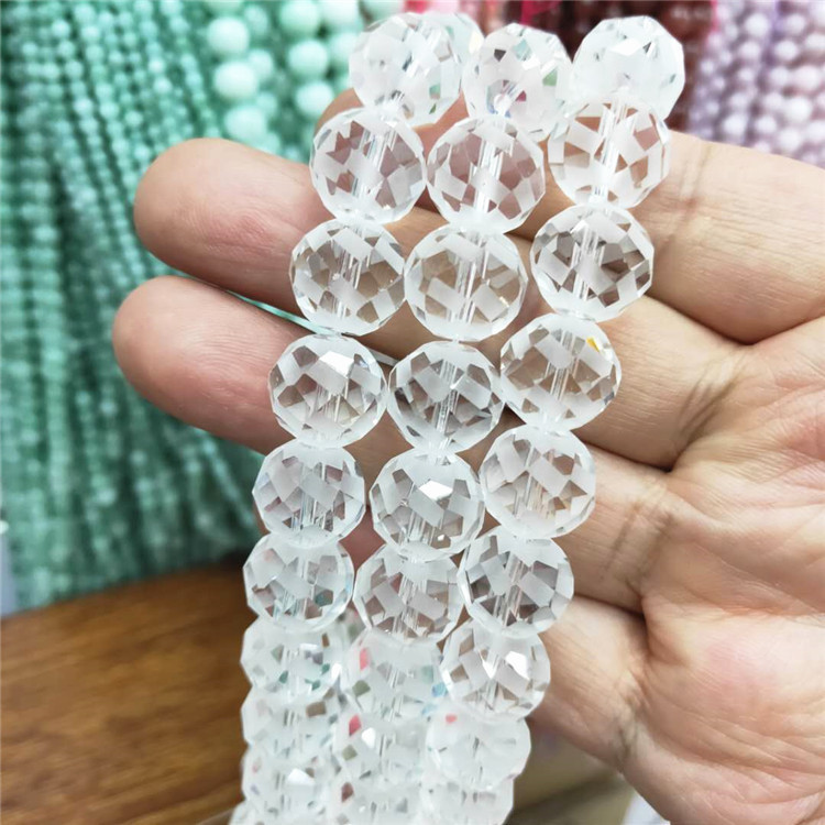 Wholesale of special crystal jewelry cut white crystal loose beads, DIY glass semi-finished jewelry beads, factory direct sales detail image 8