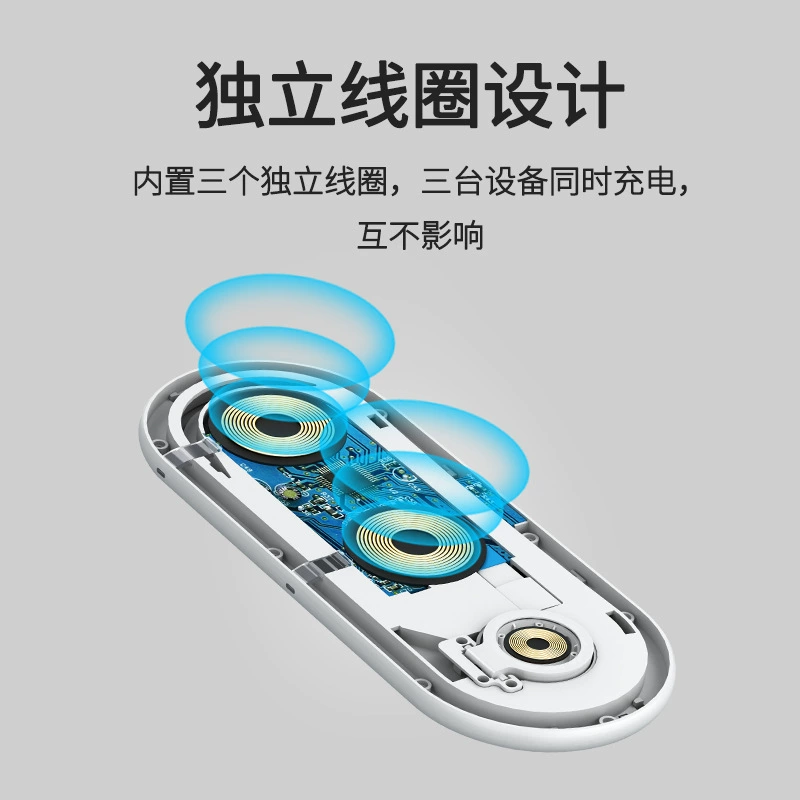 Apple, беспроводное совместимое зарядное устройство, с синхронизацией с телефоном, наушниками, универсальная зарядка для часов, три в одном