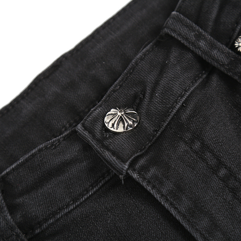 秋冬新款欧美女装时尚水洗不规则毛边脚口牛仔裤长裤k4666