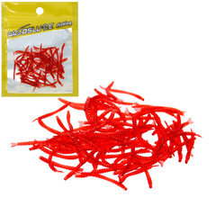 Bait with garlic flavor red worm fishing lure, soft worm bait, earthworm, imitation lure, false lure, casting lure fishing gear