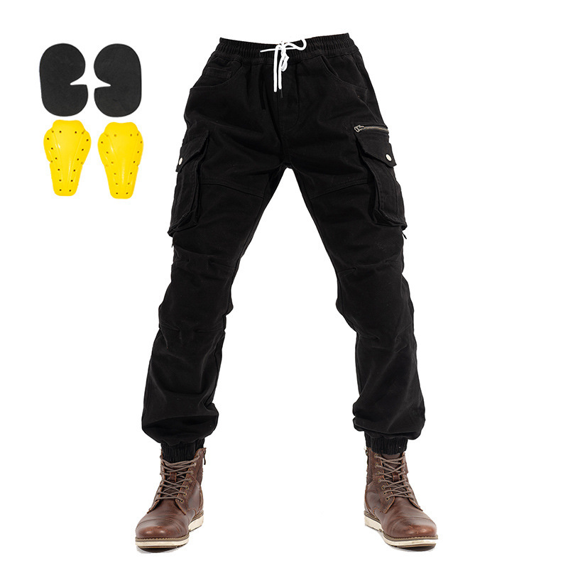 Motorcycle Tooling Pants Motorcycle Motorcycle Travel Pants Anti-fall Racing Pants Multi-pocket Slim-fit Ankle Pants for Men and Women Four Seasons