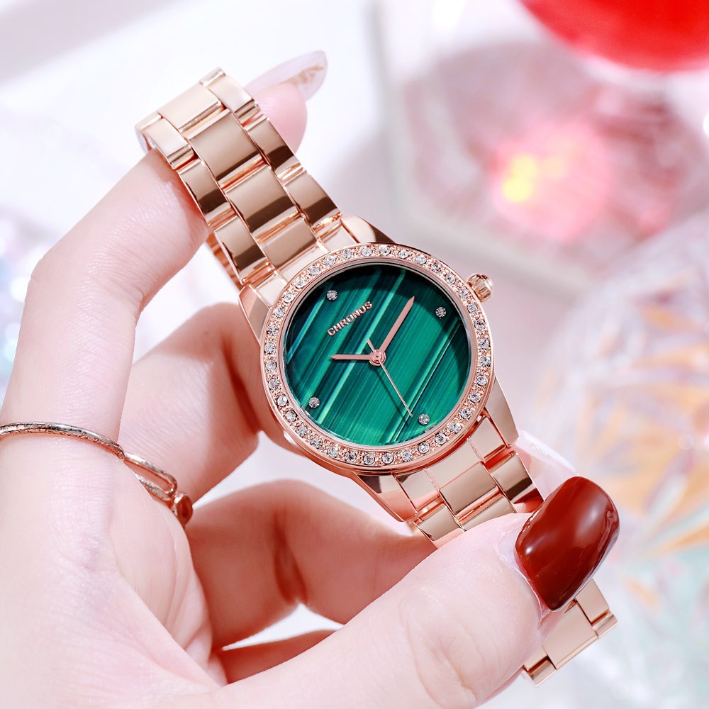 Reloj de moda CHRONOS Chronos para mujer, reloj de ocio de negocios para mujer, reloj de cuarzo resistente al agua con movimiento japonés_voghion.com