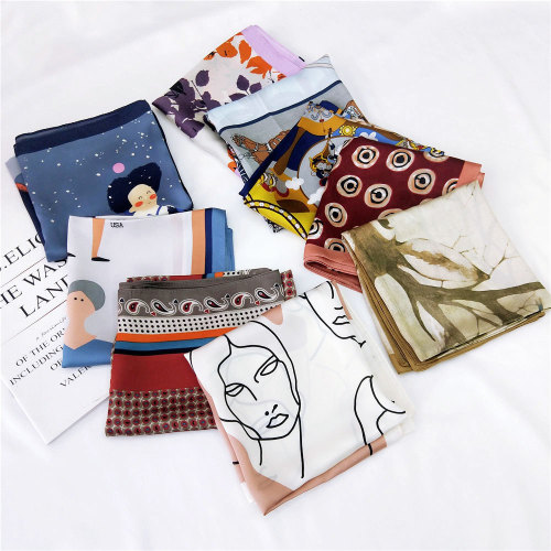 70 small square scarf, small silk scarf for women, spring, autumn and summer, Korean version, small scarf, headscarf, professional scarf, decorative headband