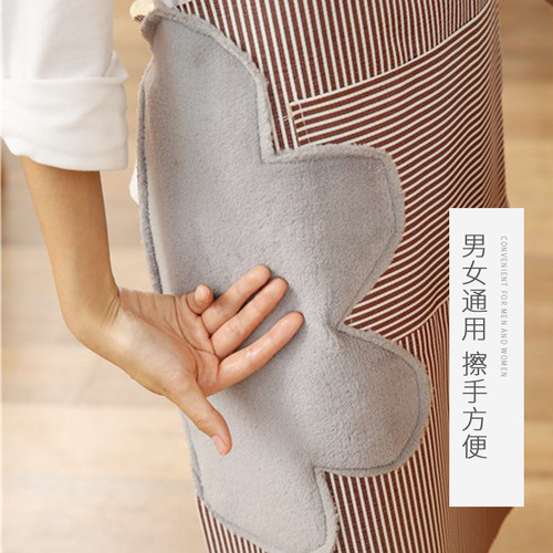 Factory direct selling advertising apron, waterproof and oil-proof, hand-wipeable, with towel, princess apron, apron, reverse-wearing blouse
