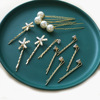 Artificial zirconium from pearl, hairgrip, hair accessory for bride, dress, accessories, Japanese and Korean