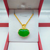 Brass jewelry, accessory, pendant, with gem, wholesale