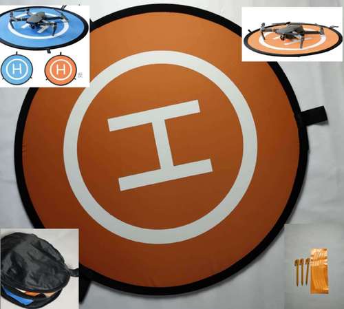 Drone Landing Pad with Coordinate Stabilization, Foldable Drone Landing Pad 55/75/110CM Dual-Sided Landing Pad