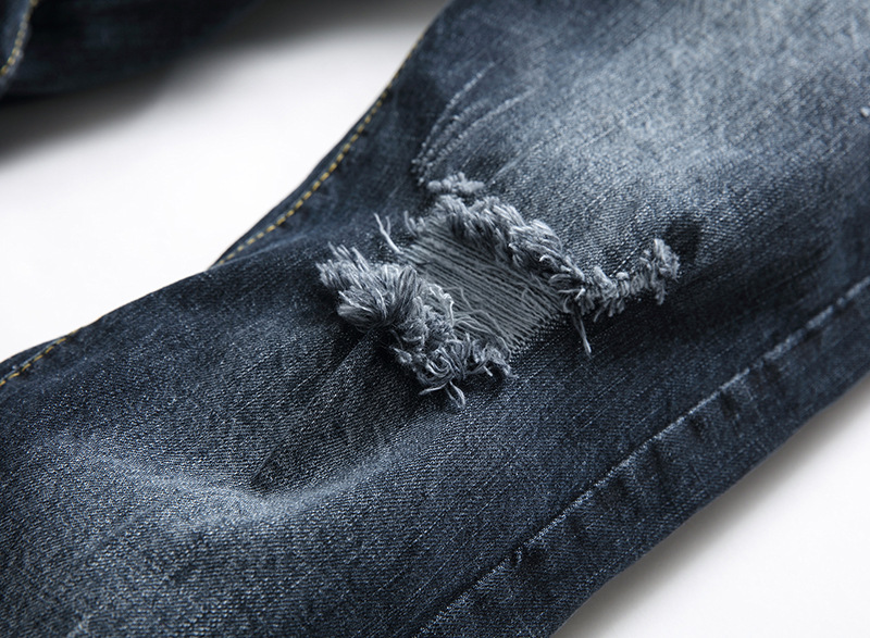 Jeans uomo strappati taglio dritto pantaloni denim casual moda_voghion.com