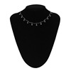 Accessory, short zirconium, pendant, necklace with tassels, European style, simple and elegant design