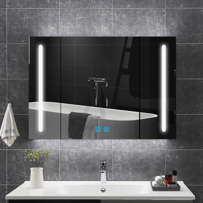 intelligence Stainless steel Bathroom mirror cabinet Mirror box Wall Mount TOILET mirror Shelf Container handling Alone