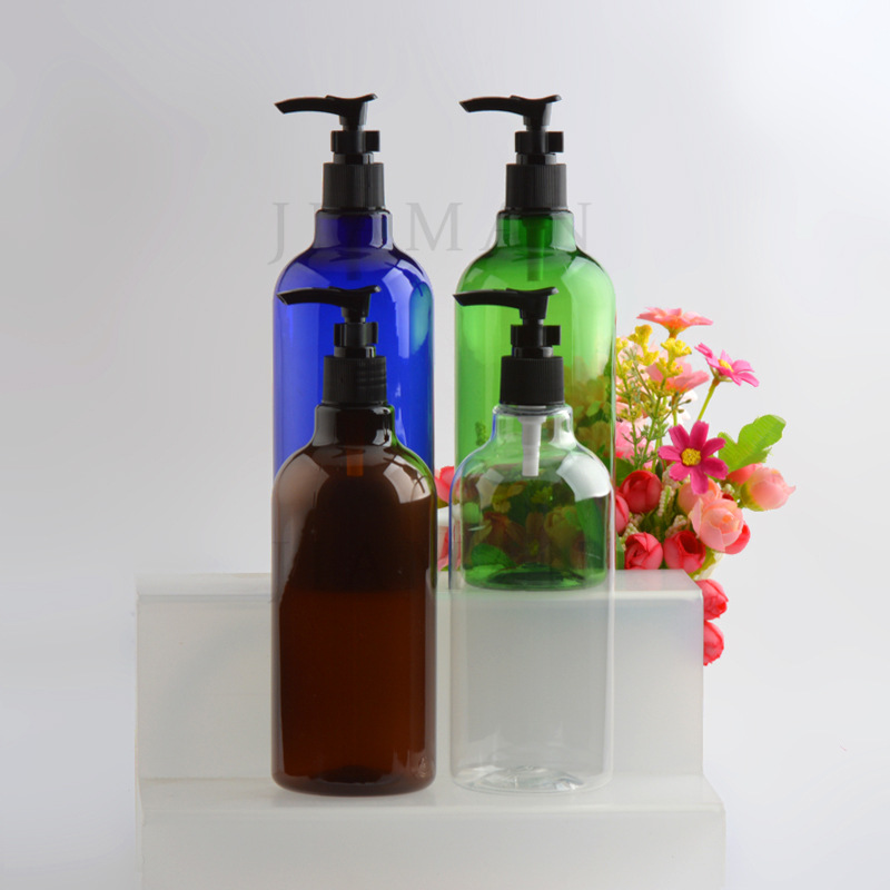 厂家供应500ml长颈瓶 棕色 乳液分装瓶 压瓶鸭嘴瓶空瓶