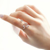 One size fashionable ring, accessory, Japanese and Korean, micro incrustation, on index finger, wholesale