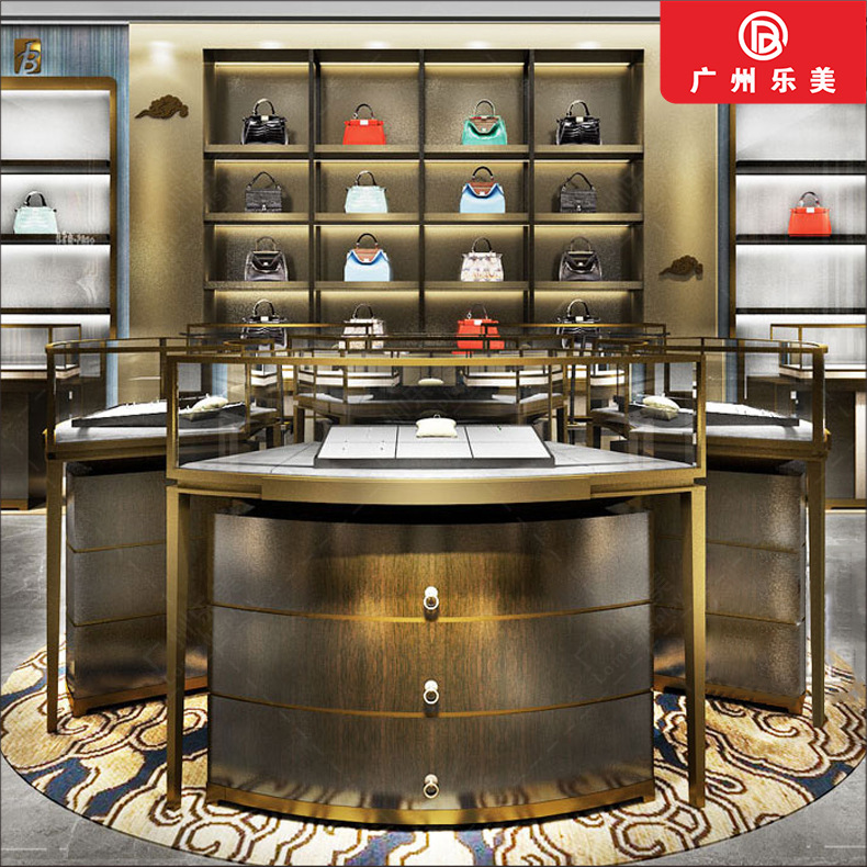 厂家直销定制批发设计珠宝精品玻璃木质烤漆展示柜中岛柜背柜高柜