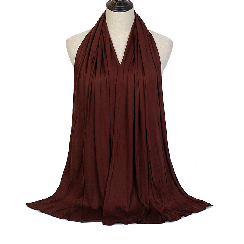 Plain Elastic Jersery Cotton Hijab Shawl Women Jersey Scarf|undefined