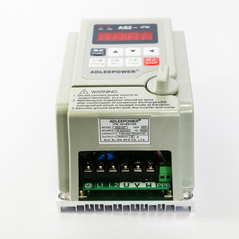 直销ADLEEPOWER爱德利220V变频器as2-107调速器AS2-IPM0.75KW750W|ms