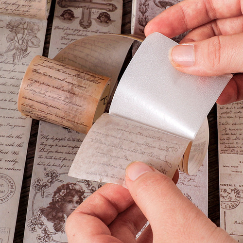 Early Foam Washi Tape European and American Retro Series Creative Handbook DIY Decorative Material Stickers 8 Types