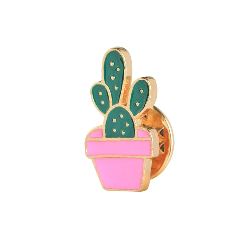 Cartoon Cute Cactus Succulent Potted Series Brooch Set display picture 12