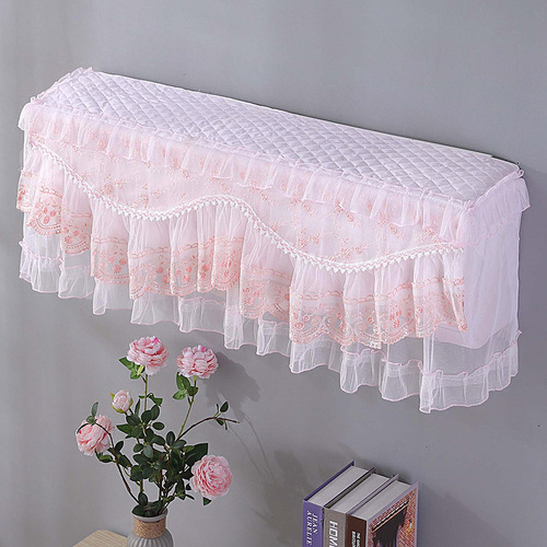 Factory direct supply for summer household dust-proof air-conditioning cover, all-inclusive, no withdrawals, fabric lace edge air-conditioning cover