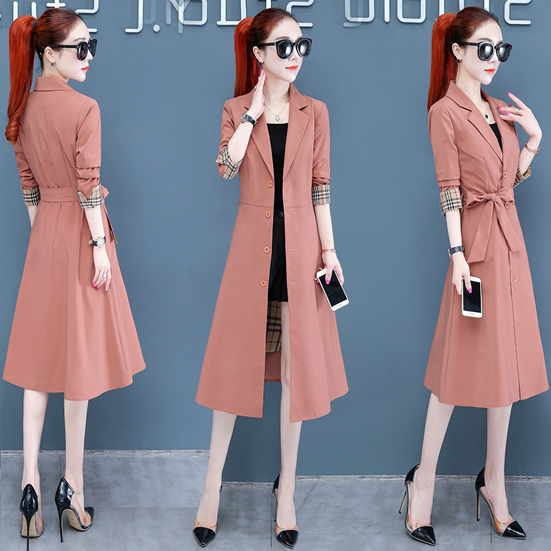 大气风衣女士气质2020年新款秋装今年流行外套中长款大衣腰带|ms