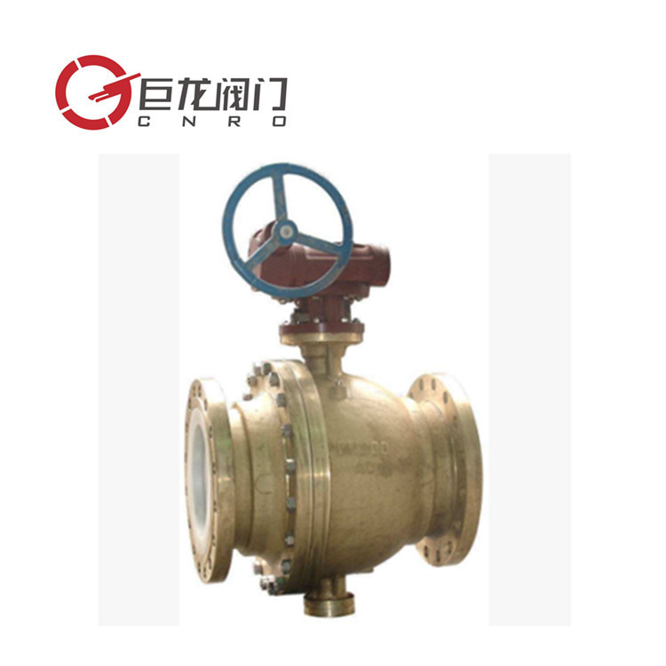 厂家生产Q347F铜涡轮固定球阀