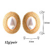 Earrings from pearl, accessory, European style, wholesale