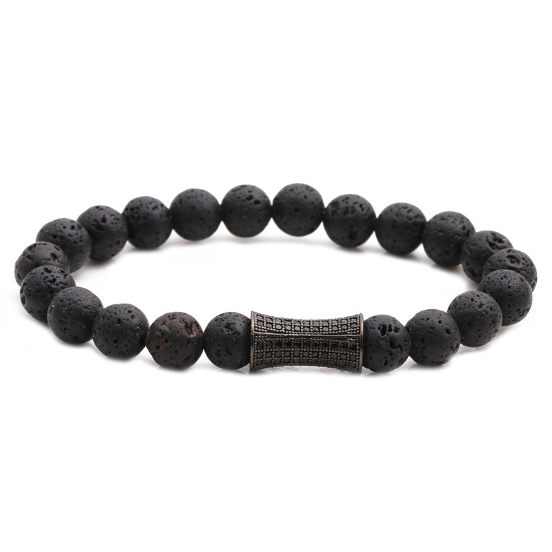 Hot Sale Volcanic Stone Small Waist Bracelet Beaded Diy Men's Ladies Bracelet Wholesale Nihaojewelry display picture 5