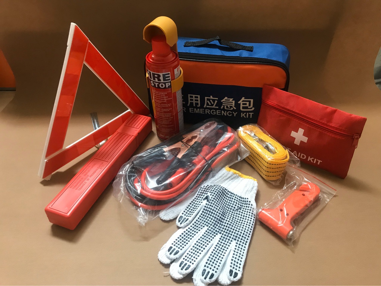 Car tool kit car emergency kit car rescue kit emergency tool set fire extinguisher annual inspection gift insurance