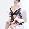 Sexy UNIFORM SEXY floral kimono suit temptation