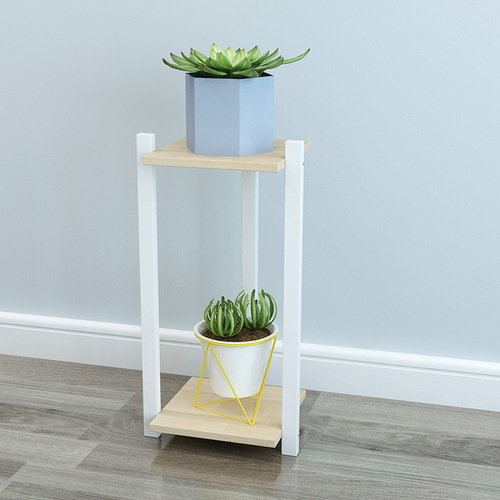 Creative Multi-layer Living Room Pothos Floor Stand Succulent Pot Stand Wooden Indoor Balcony Assembly-Free Flower Stand